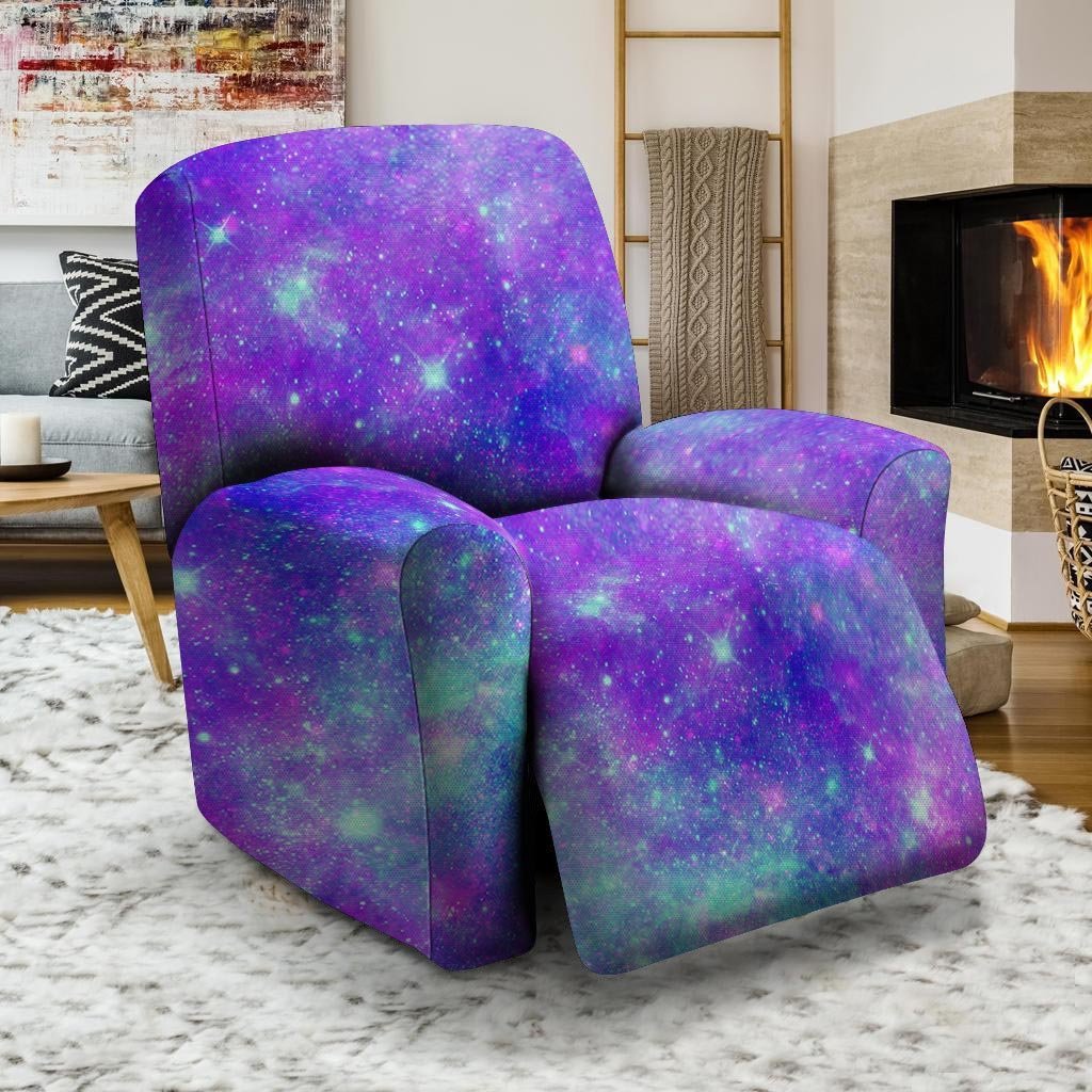 Blue And Pink Galaxy Space Recliner Cover-grizzshop