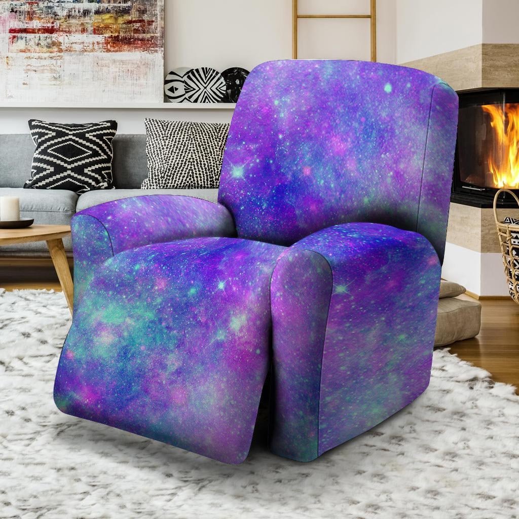 Blue And Pink Galaxy Space Recliner Cover-grizzshop