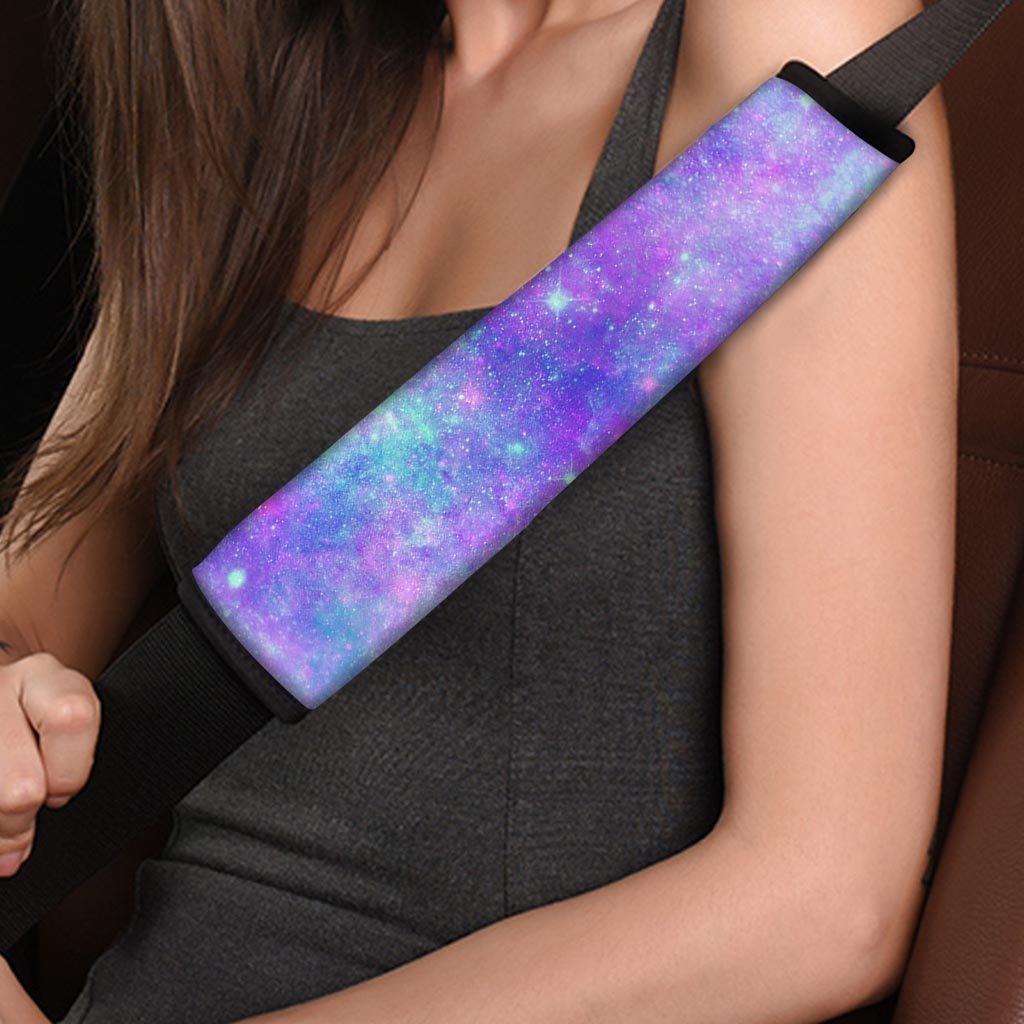 Blue And Pink Galaxy Space Seat Belt Cover-grizzshop