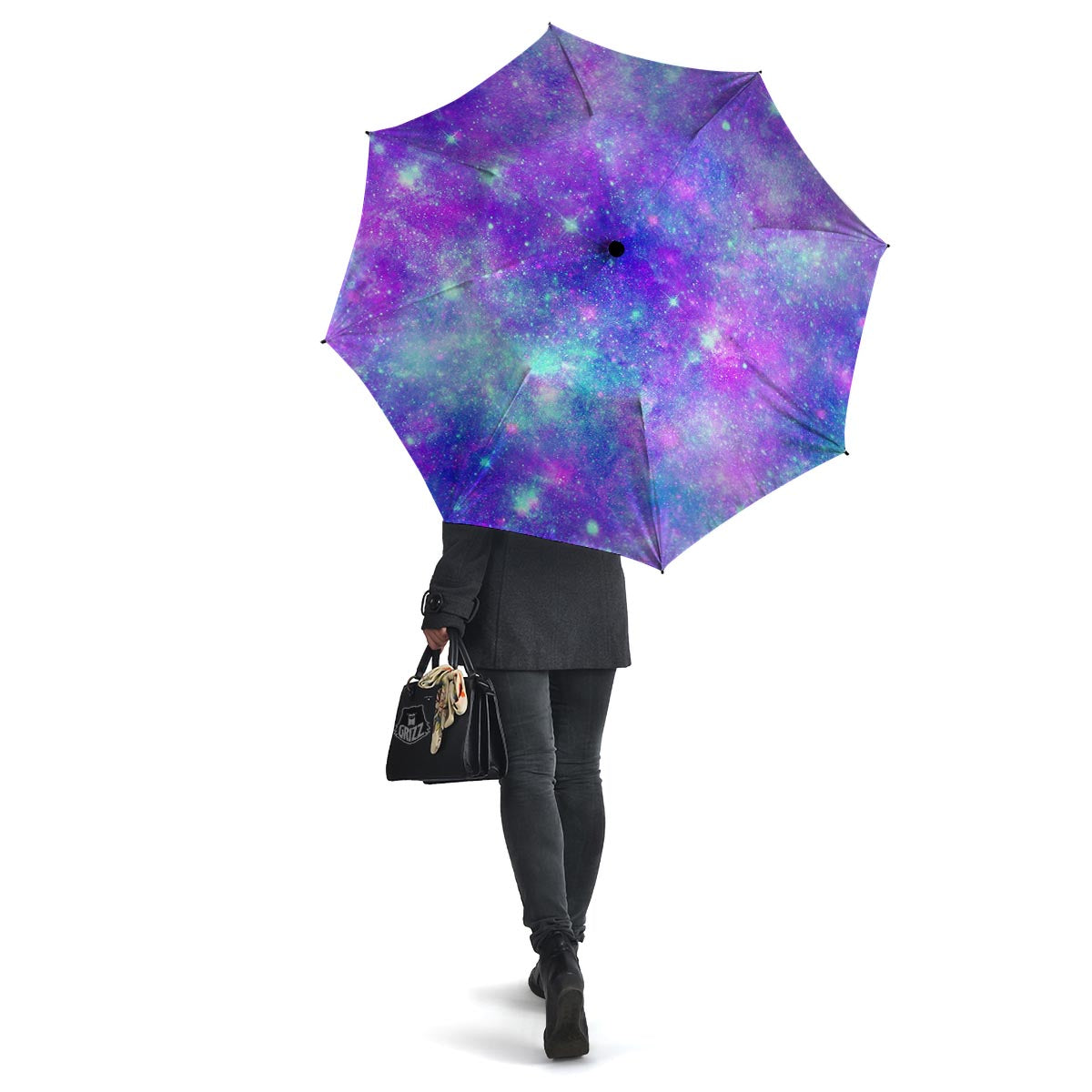 Blue And Pink Galaxy Space Umbrella-grizzshop