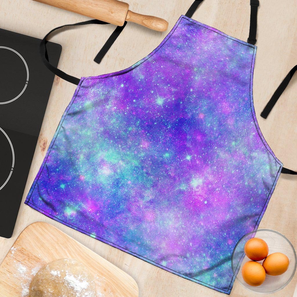 Blue And Pink Galaxy Space Women's Apron-grizzshop