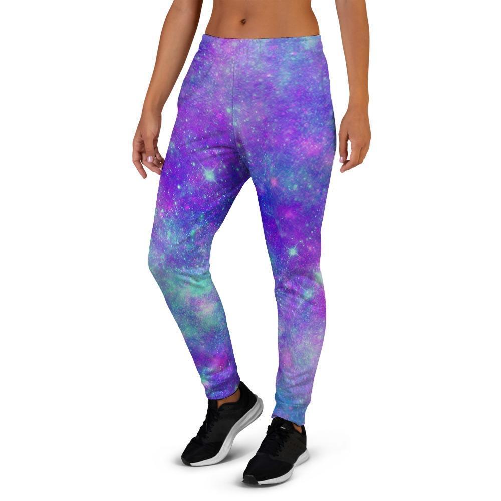 Blue And Pink Galaxy Space Women's Joggers-grizzshop