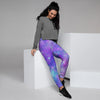 Blue And Pink Galaxy Space Women's Joggers-grizzshop