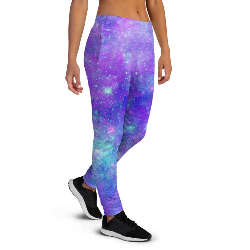 Blue And Pink Galaxy Space Women's Joggers-grizzshop