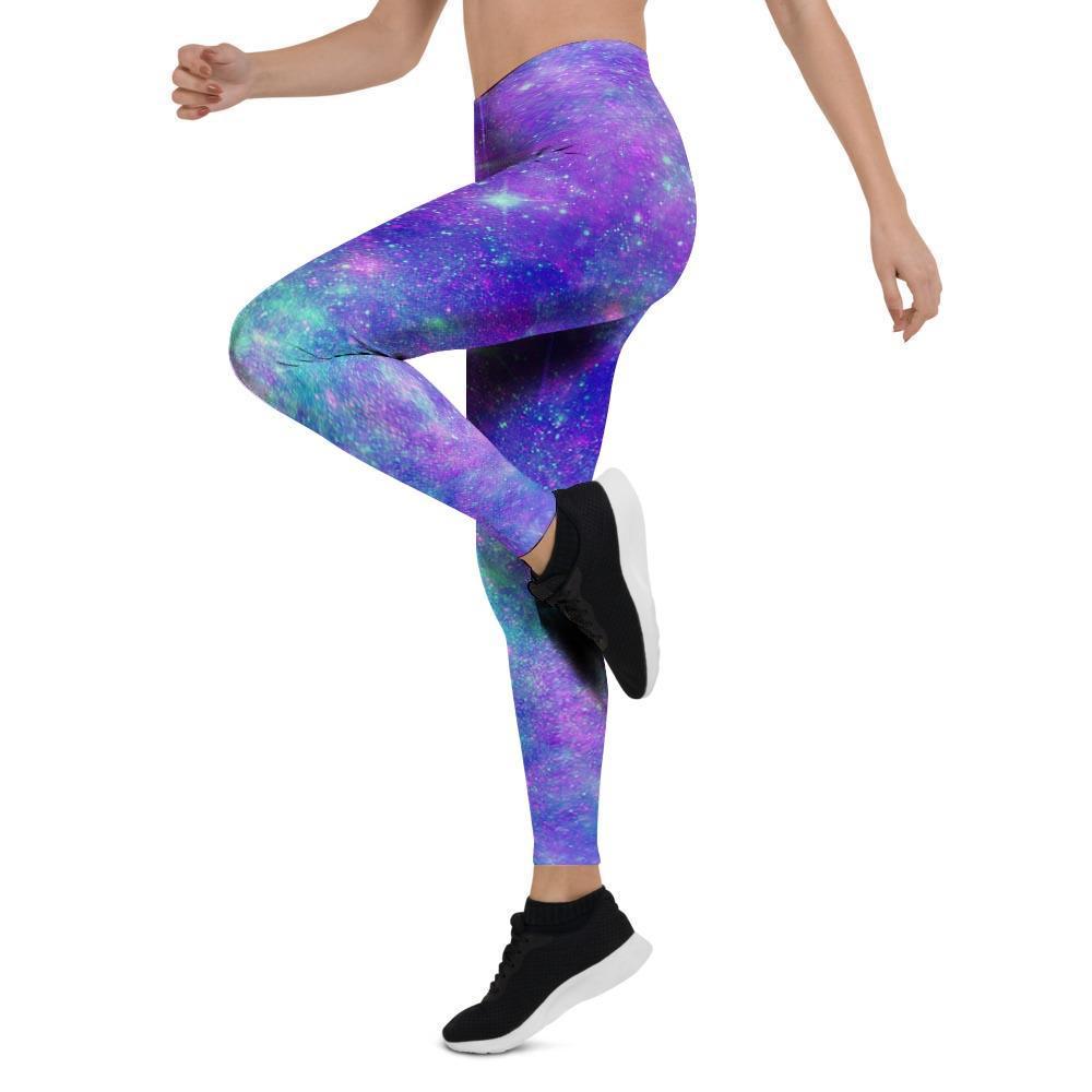 Blue And Pink Galaxy Space Women's Leggings-grizzshop