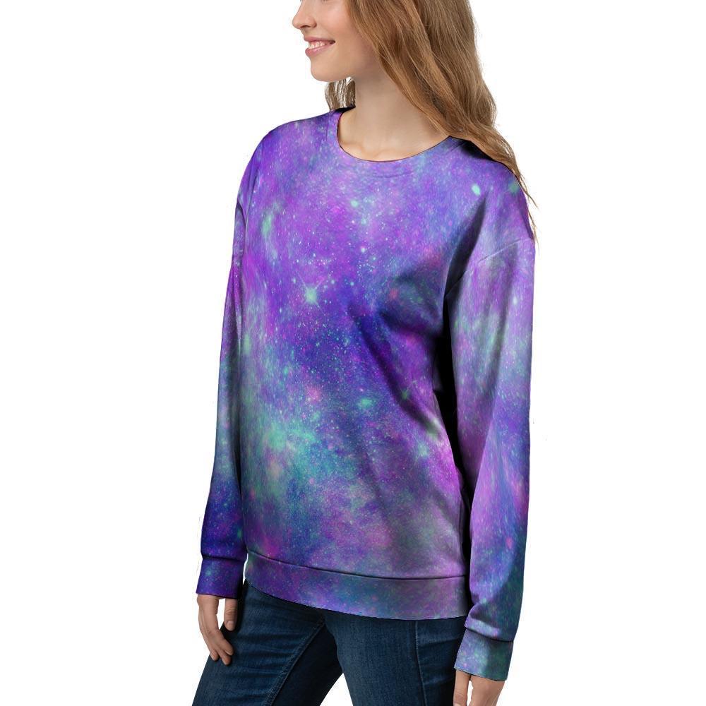 Blue And Pink Galaxy Space Women's Sweatshirt-grizzshop