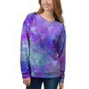 Blue And Pink Galaxy Space Women's Sweatshirt-grizzshop