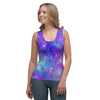 Blue And Pink Galaxy Space Women's Tank Top-grizzshop