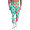 Blue And Pink Grapefruit Sliced Print Pattern Men's Leggings-grizzshop