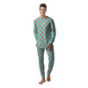 Blue And Pink Grapefruit Sliced Print Pattern Men's Pajamas-grizzshop