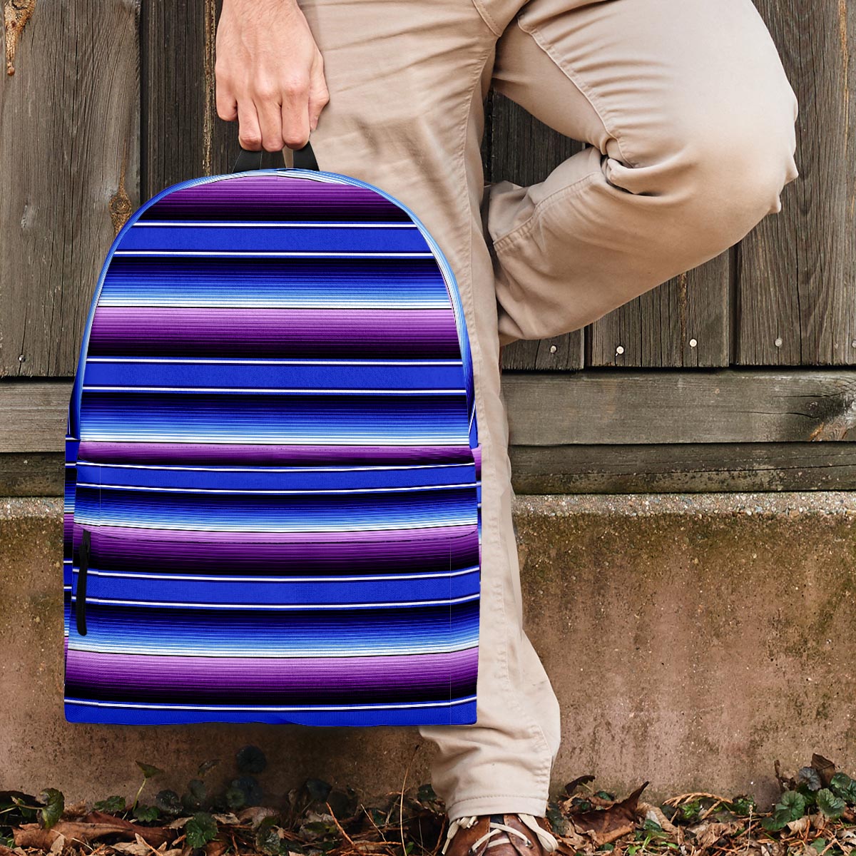 Blue And Purple Mexican Baja Backpack-grizzshop