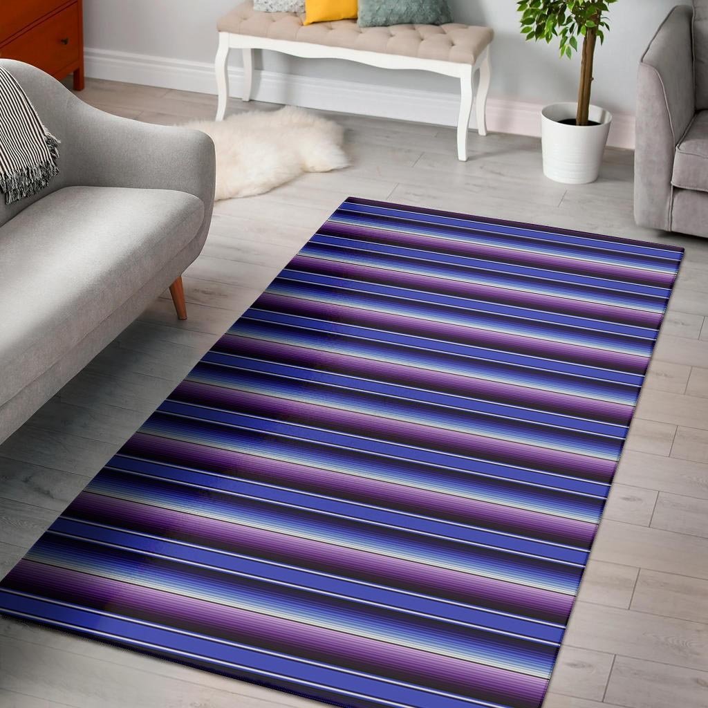 Blue And Purple Mexican Baja Floor Mat-grizzshop