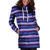 Blue And Purple Mexican Baja Hoodie Dress-grizzshop