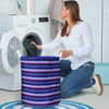 Blue And Purple Mexican Baja Laundry Basket-grizzshop