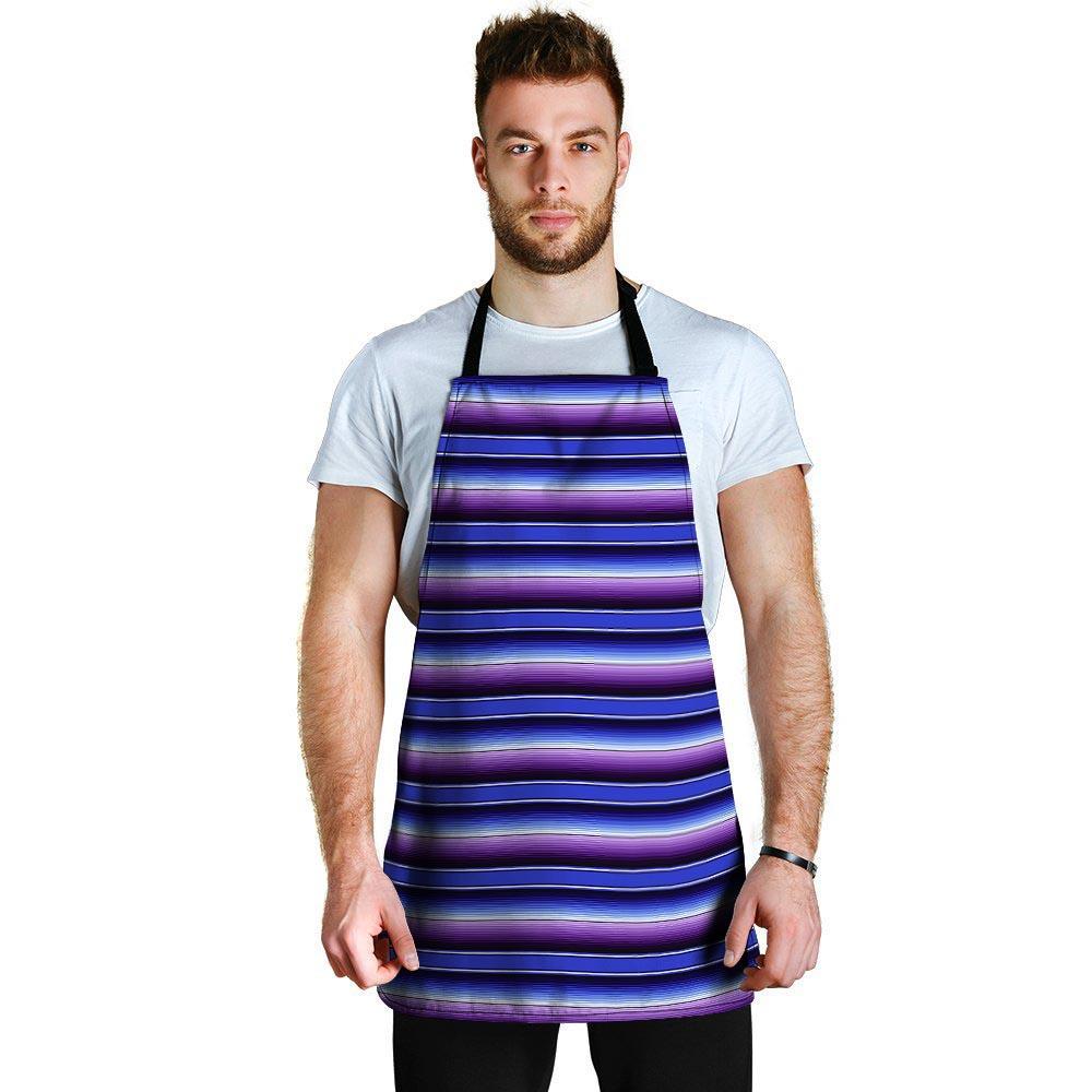 Blue And Purple Mexican Baja Men's Apron-grizzshop