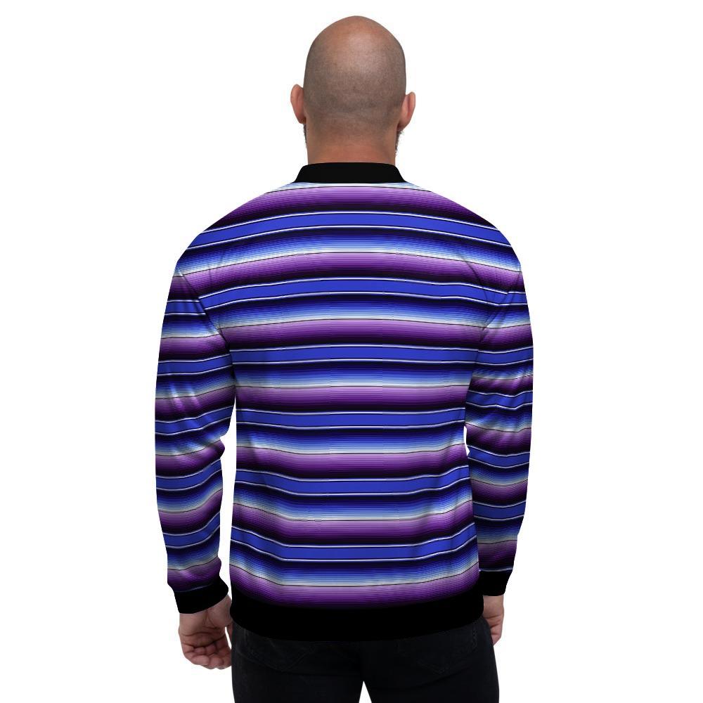 Blue And Purple Mexican Baja Men's Bomber Jacket-grizzshop