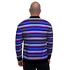 Blue And Purple Mexican Baja Men's Bomber Jacket-grizzshop