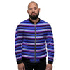 Blue And Purple Mexican Baja Men's Bomber Jacket-grizzshop