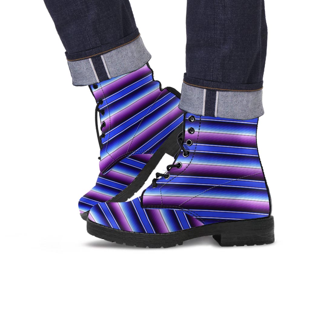 Blue And Purple Mexican Baja Men's Boots-grizzshop