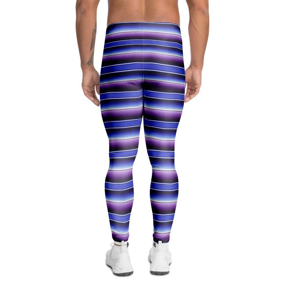 Blue And Purple Mexican Baja Men's Leggings-grizzshop