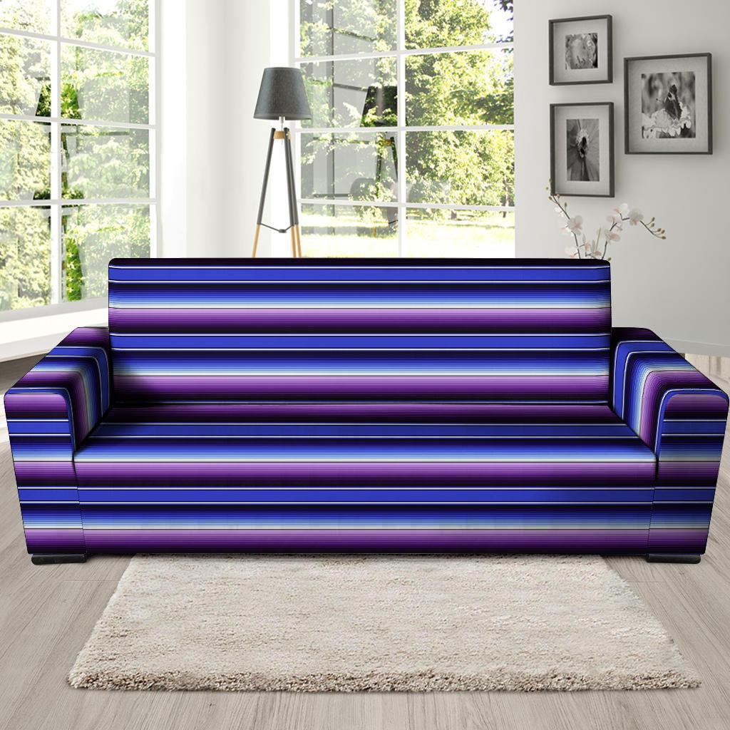 Blue And Purple Mexican Baja Sofa Cover-grizzshop