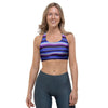 Blue And Purple Mexican Baja Sports Bra-grizzshop