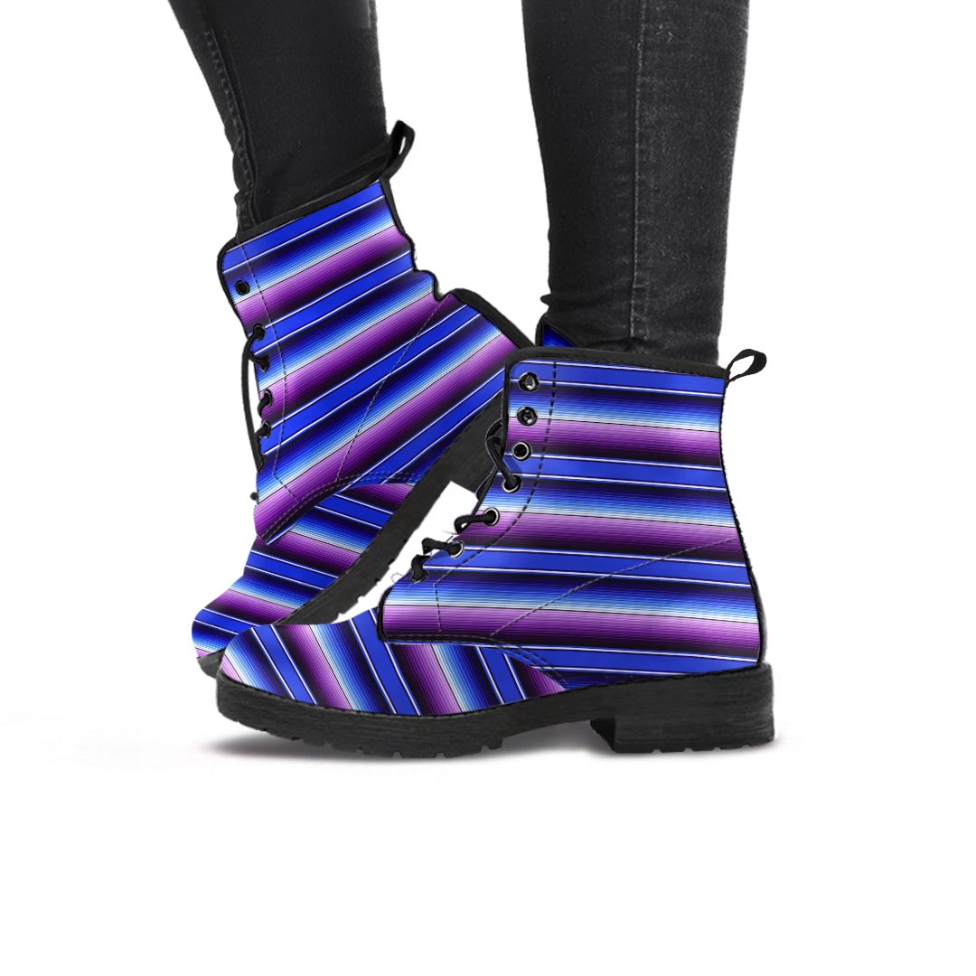 Blue And Purple Mexican Baja Women's Boots-grizzshop