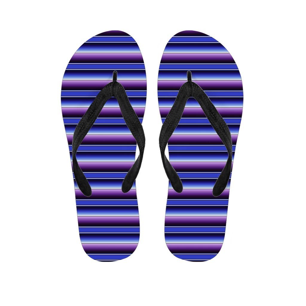 Blue And Purple Mexican Baja Women's Flip Flops-grizzshop