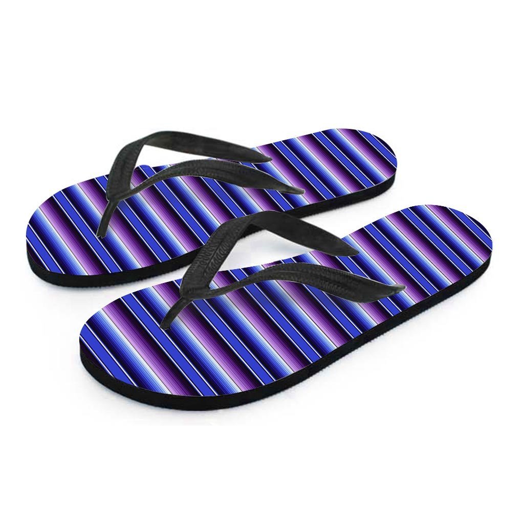 Blue And Purple Mexican Baja Women's Flip Flops-grizzshop