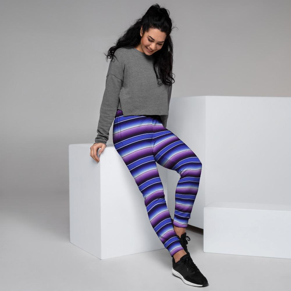 Blue And Purple Mexican Baja Women's Joggers-grizzshop