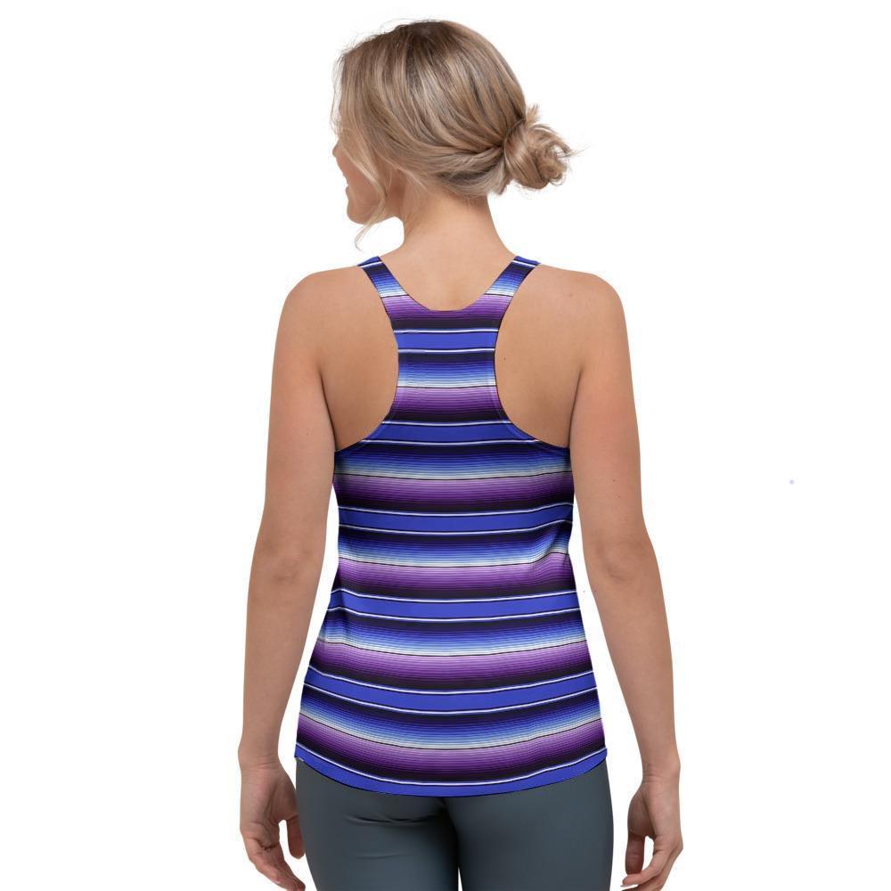 Blue And Purple Mexican Baja Women's Racerback Tank Top-grizzshop