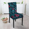 Blue And Red Floral Sugar Skull Chair Cover-grizzshop