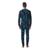 Blue And Red Floral Sugar Skull Men's Pajamas-grizzshop