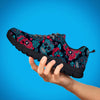 Blue And Red Floral Sugar Skull Men's Sneakers-grizzshop