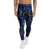 Blue And Yellow Mosquito Flying Print Pattern Men's Leggings-grizzshop