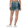 Blue Aqua Plaid Tartan Mini Skirt-grizzshop