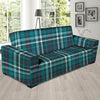 Blue Aqua Plaid Tartan Sofa Cover-grizzshop