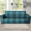 Blue Aqua Plaid Tartan Sofa Cover-grizzshop