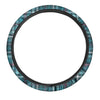 Blue Aqua Plaid Tartan Steering Wheel Cover-grizzshop