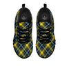 Blue Argyle And Black Yellow Print Pattern Black Sneaker-grizzshop