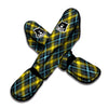 Blue Argyle And Black Yellow Print Pattern Muay Thai Shin Guards-grizzshop