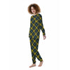 Blue Argyle And Black Yellow Print Pattern Women's Pajamas-grizzshop