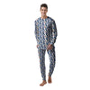 Blue Autism Awarenes Print Pattern Men's Pajamas-grizzshop