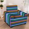 Blue Baja Serape Armchair Cover-grizzshop