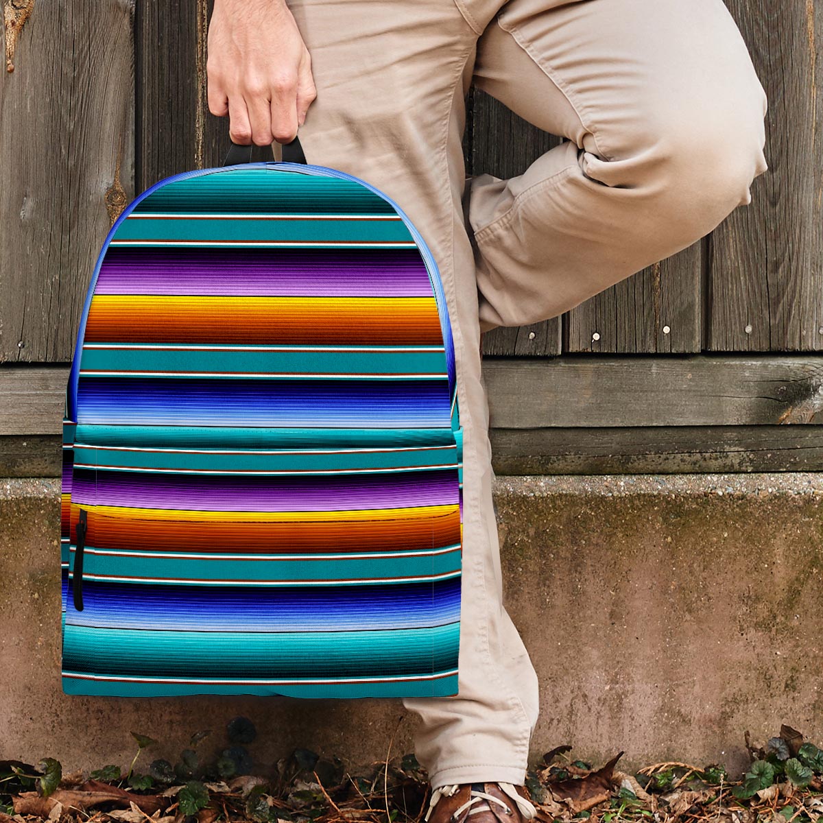 Blue Baja Serape Backpack-grizzshop