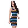 Blue Baja Serape Bodycon Dress-grizzshop