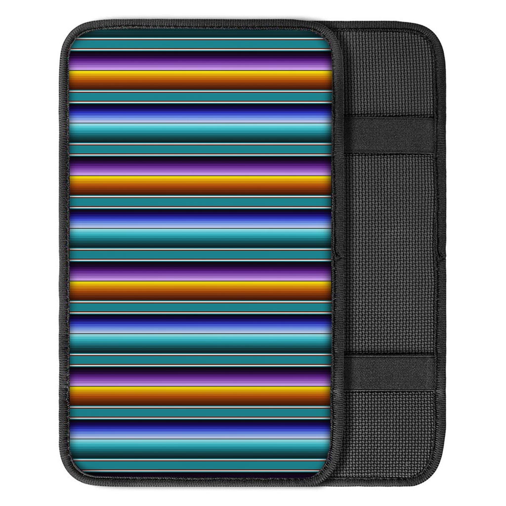 Blue Baja Serape Car Console Cover-grizzshop