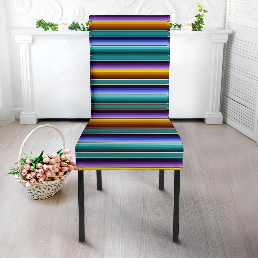 Blue Baja Serape Chair Cover-grizzshop