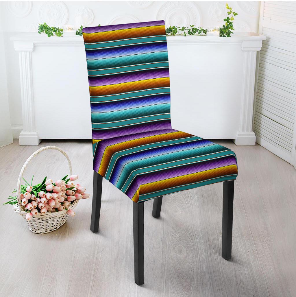 Blue Baja Serape Chair Cover-grizzshop