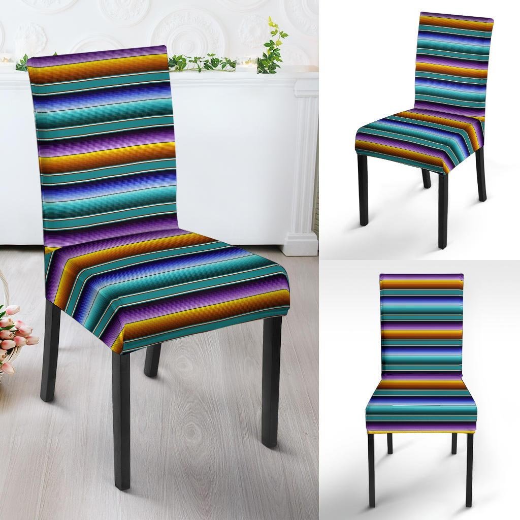 Blue Baja Serape Chair Cover-grizzshop